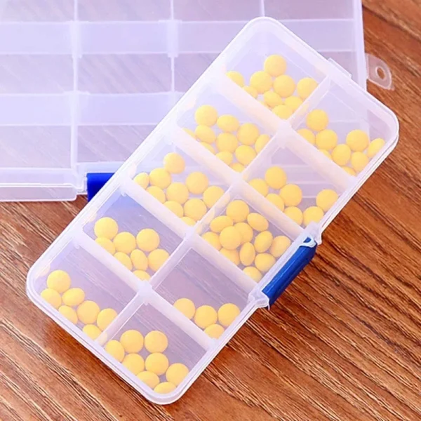 Portable Transparent Storage Box 10/15/24 Grids Plastic Clear Organizer with Cover Box for Jewelry Earrings Screw Nails Parts 3