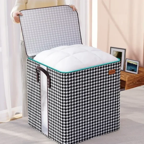 1Pcs Foldable Clothes Organizer Clothes Storage Bags Large Capacity Quilt Moving Box Tote Bag Dustproof Clothing Wardrobe Home 2