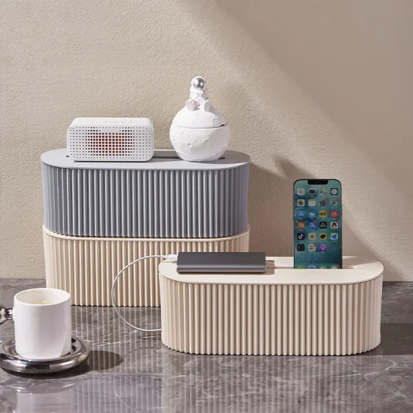 Nordic Plug Board Storage Box Cable Wire Organizer Case Socket Wireless WiFi Router Bracelet Desktop Data Line Plug Holder Shelf 1