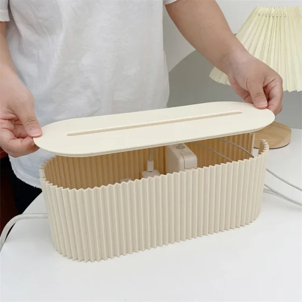 Nordic Plug Board Storage Box Cable Wire Organizer Case Socket Wireless WiFi Router Bracelet Desktop Data Line Plug Holder Shelf 3