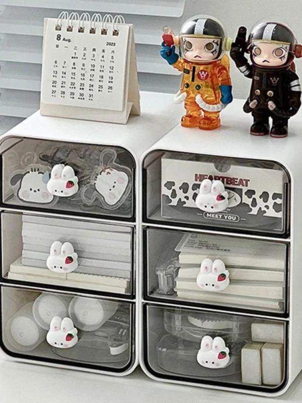 Desktop Drawer Box Desk Pen Holder Hair Accessories Storage Shelf Cosmetic Stationery Storage Box Home School Office Organizer 2