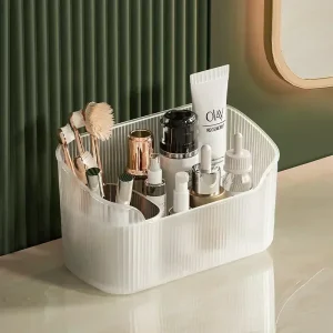 Matte Cosmetic Organizer Bathroom Bedroom Desktop Storage For Make Up Lipstick Perfume Skincare Cosmetic Built-in Storage Box 1