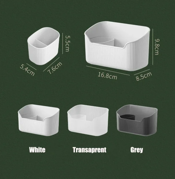 Matte Cosmetic Organizer Bathroom Bedroom Desktop Storage For Make Up Lipstick Perfume Skincare Cosmetic Built-in Storage Box 2