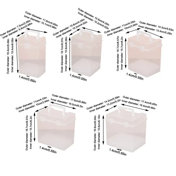 Portable Plastic Marker Pen Organizer Transparent Multi-slot Desk Pen Holder Handheld Waterproof Marker Storage Box Students 6