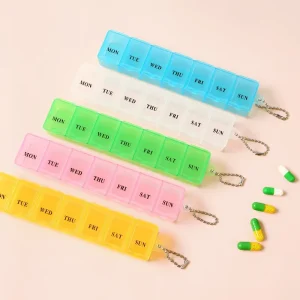7 Days Pill Medicine Box Weekly Tablet Holder Storage Organizer Container Case Pill Box Splitters 3 Colors Pill Case Organizer 1