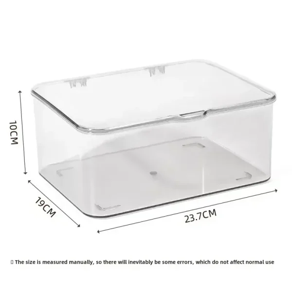 Acrylic Clear Storage Organizer Box - Clamshell Design for Home, Office Essentials with Multi-Purpose Stationery Organizers 6