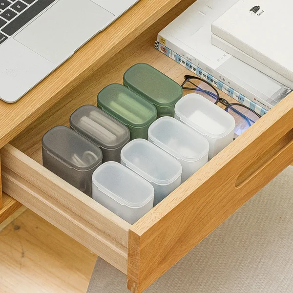 Desktop Data Cable Storage Box Dustproof With Cover Mobile Phone Charger Box Transparent Cable Wire Container Box in Office Home 3