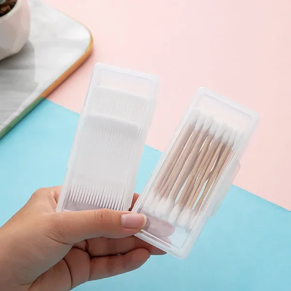 Portable Travel Box Cotton Swab Holder Case Detal Floss Jewelry Organizer Container Dust-proof Jewelry Accessories Box 2
