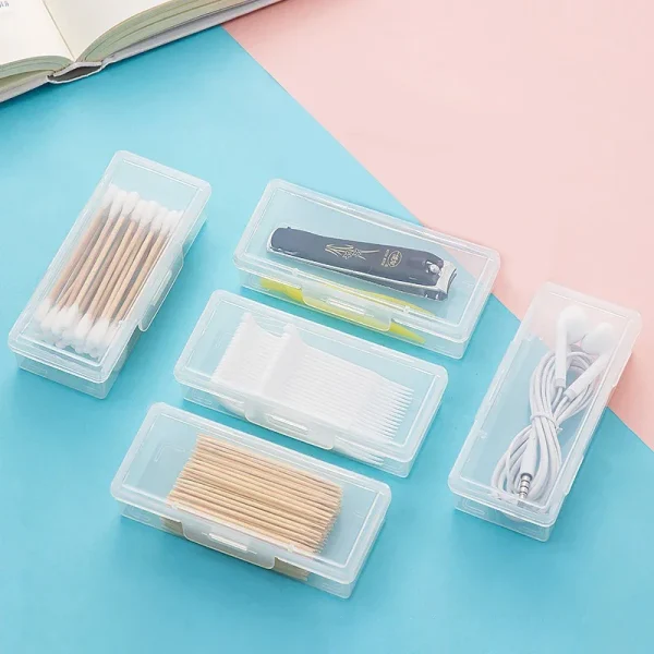 Portable Travel Box Cotton Swab Holder Case Detal Floss Jewelry Organizer Container Dust-proof Jewelry Accessories Box 3