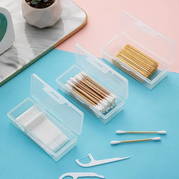 Portable Travel Box Cotton Swab Holder Case Detal Floss Jewelry Organizer Container Dust-proof Jewelry Accessories Box 6