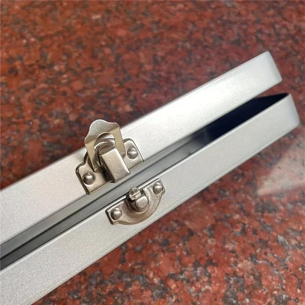 Universal Lockable Metal Storage Box for Craft & Sewing Supplies Durable Matte Rectangular Tin Organizer for Tools,Pencils 6
