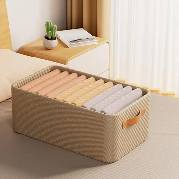 Foldable Clothes Storage Box Pants Sweater Storage Cabinets Drawers Organizer Wardrobe Storage Box Closet Organization Solution 2