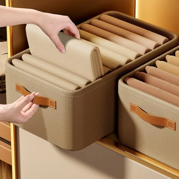 Foldable Clothes Storage Box Pants Sweater Storage Cabinets Drawers Organizer Wardrobe Storage Box Closet Organization Solution 4
