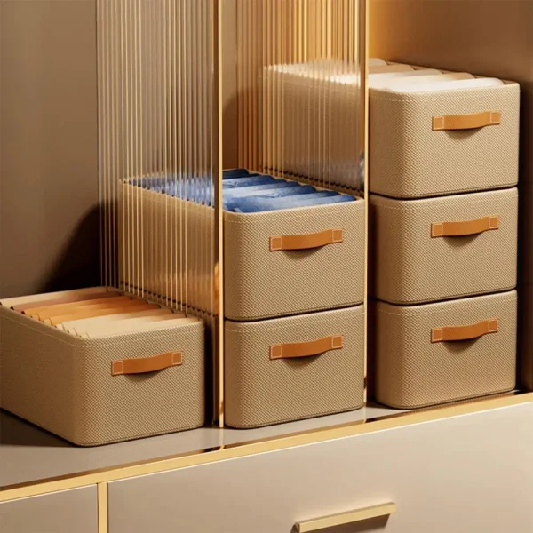 Foldable Clothes Storage Box Pants Sweater Storage Cabinets Drawers Organizer Wardrobe Storage Box Closet Organization Solution 5