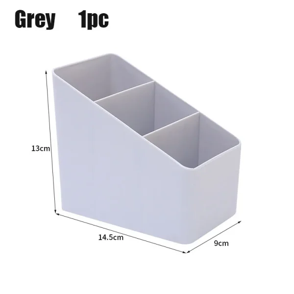 1PC Plastic Desktop Storage Box 3/4 Grids Dormitory Finishing Shelf Multifunctional Sorting Box Table Desktop Stationery Box 5