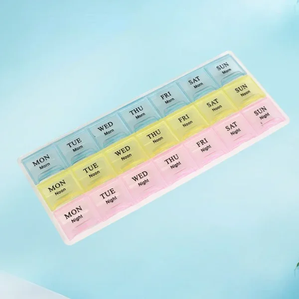 21 Grids Portable Travel Pill Box Cases Organizer 7 Days 3 Times One Day Pill Storage Box Medicine Dispensing Container 3