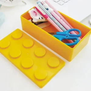 1PC Building Blocks Stackable Storage Box Office Stationery Sundry Desktop Storage Box Cosmetic Storage Boxes 1