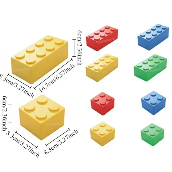 1PC Building Blocks Stackable Storage Box Office Stationery Sundry Desktop Storage Box Cosmetic Storage Boxes 2