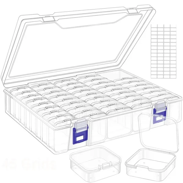 DIY Diamond Painting Embroidery Storage Box, Nail Art Jewelry Rhinestone Mosaic Storage Container, Multifunctional Storage Box 1