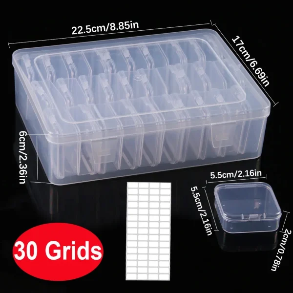 DIY Diamond Painting Embroidery Storage Box, Nail Art Jewelry Rhinestone Mosaic Storage Container, Multifunctional Storage Box 4