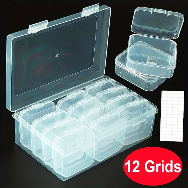 DIY Diamond Painting Embroidery Storage Box, Nail Art Jewelry Rhinestone Mosaic Storage Container, Multifunctional Storage Box 6