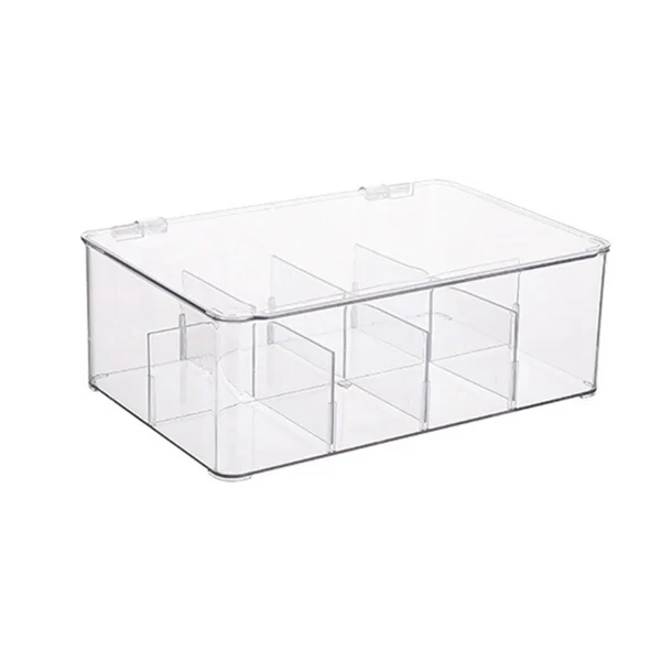 Tea Bag Storage Box Office Multi-function Storage Box Acrylic Seal with Lid Dustproof Storage Tank Coffee Sugar Compartment Box 3