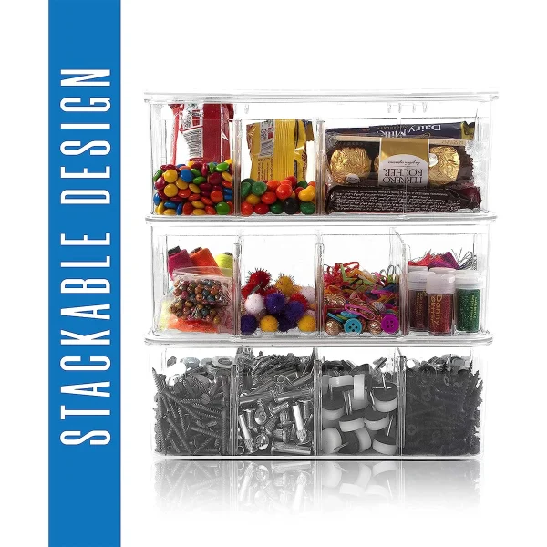 Tea Bag Storage Box Office Multi-function Storage Box Acrylic Seal with Lid Dustproof Storage Tank Coffee Sugar Compartment Box 4