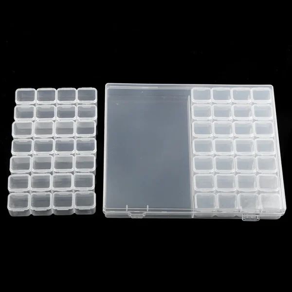28/56 Grids Storage Box Portable DIY Diamond Painting Boxes Plastic Cases Jewelry Nail Art Rhinestone Beads Container Organizers 6