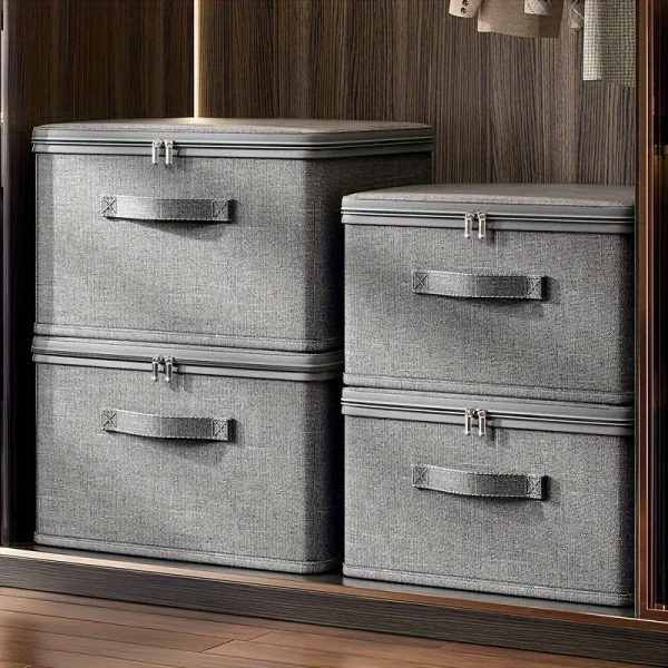 Foldable Fabric Storage Box Multi-Purpose Closet Organizer for Clothes Office Supplies Storage Trunks for Home Organization 2