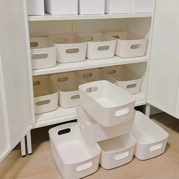 Multi-Functional Storage Boxes, Durable Plastic Organizers for Cosmetics, Snacks, Kitchen, Bathroom, Dorm - Office Supplies 1