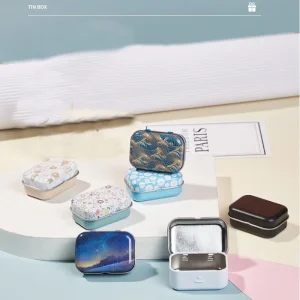 1PCS Mini Cartoon Candy Tin Box Sealed Jar Portable Chewing Gum Storage Box With Lid Metal Jewelry Pill Cases Home Packing Boxes 1