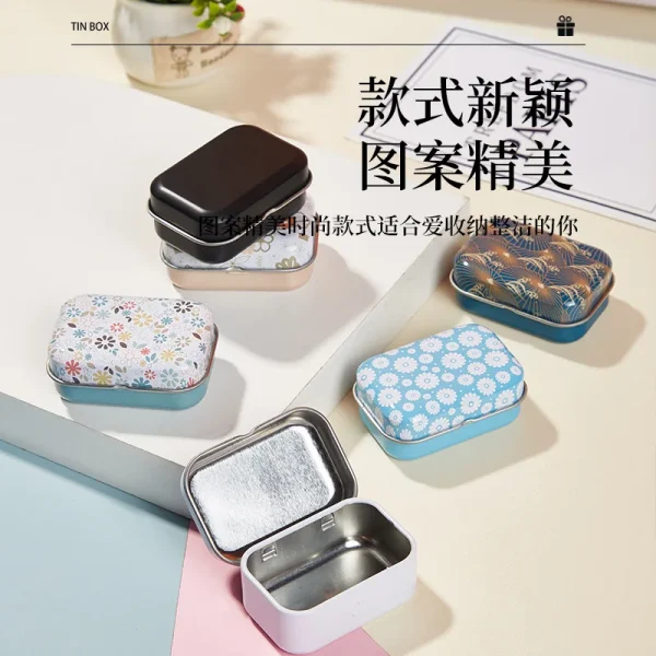 1PCS Mini Cartoon Candy Tin Box Sealed Jar Portable Chewing Gum Storage Box With Lid Metal Jewelry Pill Cases Home Packing Boxes 3
