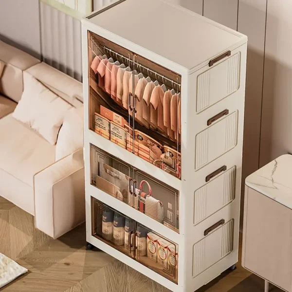 Transparent Multi-specification Dustproof Wardrobe Large Capacity Foldable Easy Install Clothing Storage Cabinet 5