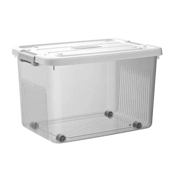 Thickened storage box Large capacity household transparent storage quilt clothes plastic car storage box 5