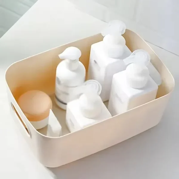 Desktop Storage Box Dormitory Sundries Plastic Cosmetic Storage Box Bathroom Kitchen Sorting Storage Basket Bins 6