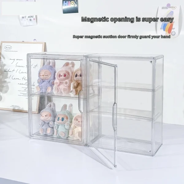 Blind Box Storage Display Box Bubble Mart LABUBU Handheld Storage Desktop Dustproof Transparent Acrylic Display Cabinet 4