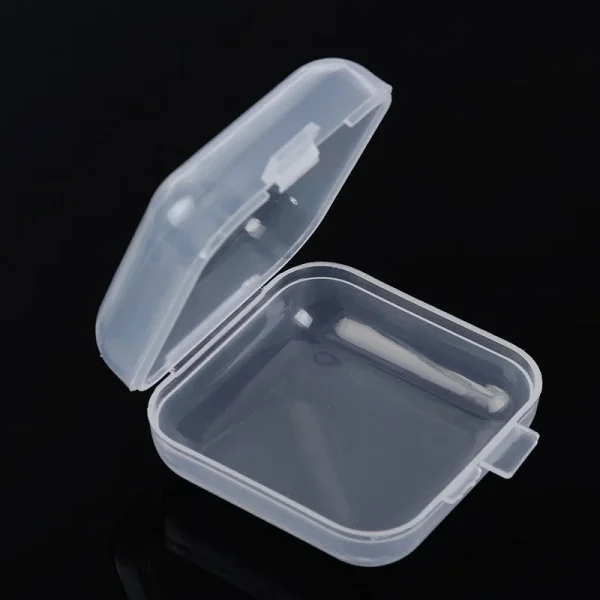 20/1Pcs Mini Plastic Box Square Transparent Storage Box for Jewelry Earrings Ring Organizer Box Household Groceries Container 5