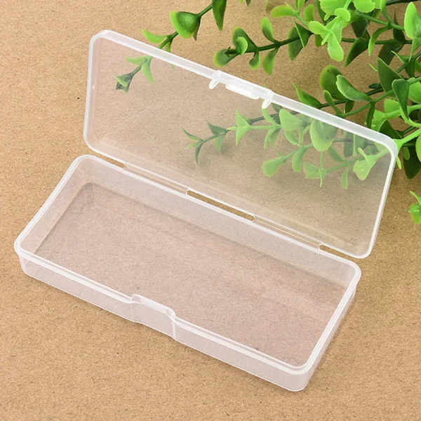1PC Clear Plastic Box Rectangular Box Translucent Box Packing Storage Box Dustproof Durable Strong Jewelry Case Container 2