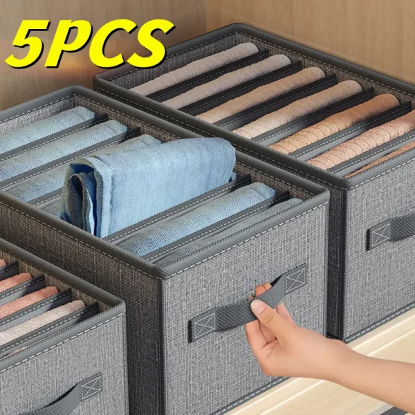 Closets Clothes Organizer Pants Jeans Storage Box Cabinet Organizer Drawers Underwear Socks T-Shirt Wardrobe Storage Organizers 1