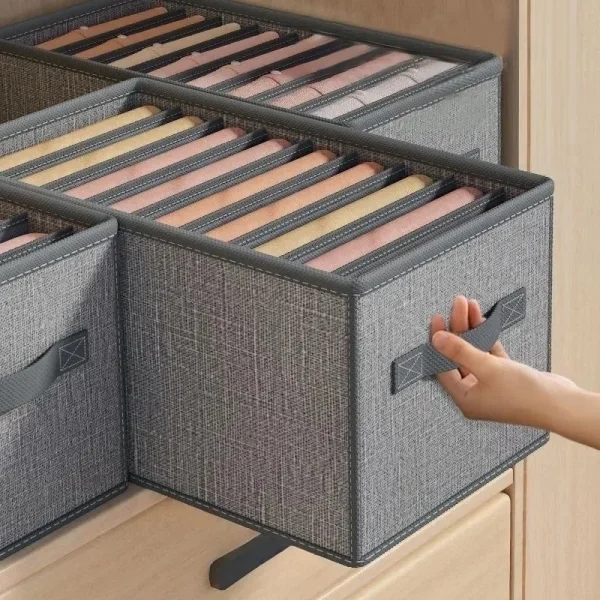 Closets Clothes Organizer Pants Jeans Storage Box Cabinet Organizer Drawers Underwear Socks T-Shirt Wardrobe Storage Organizers 2