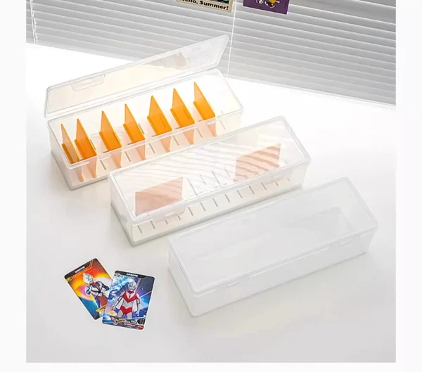 Clear Plastic Compartmentalized Organizer Box Holds 550+ Game Cards Storage Box With Adjustable Divider For Cards 2