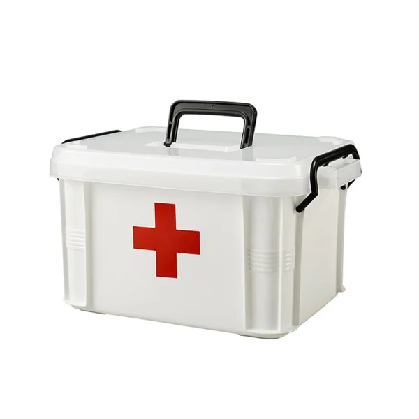First Aid Kit Medicine Storage Box Portable Emergency Box Household Double Layers Medicine Boxes Medical Kit Storage Organizer 2