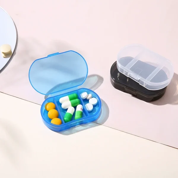 3 Grids Pill Box Mini Pill Case Tablet Pill Organizer Case Dispenser Travel Tablet Holder Container Medicine Drug Storage Box 4
