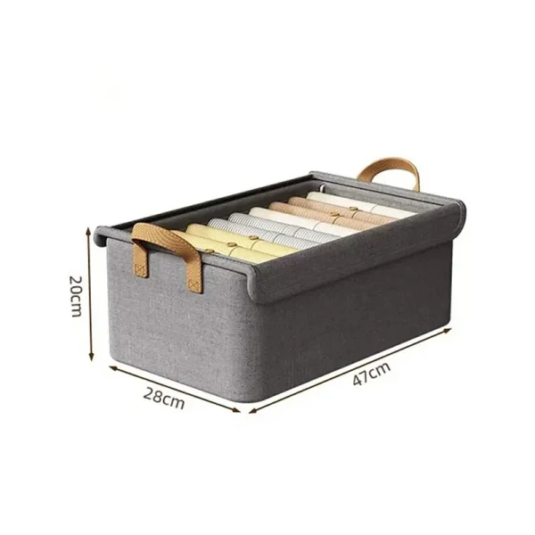 Steel Frame Folding Storage Boxes Dust-proof Moisture-proof Clothes Trousers Socks Home Organization Drawer Wardrobe Storage Box 6