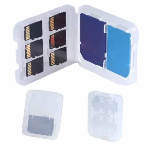 Waterproof SD Card Case Holder Hard Case Storage Box Clear Plastic Memory Card Case for SD/SDHC/SDXC/Micro SD/TF Card 1