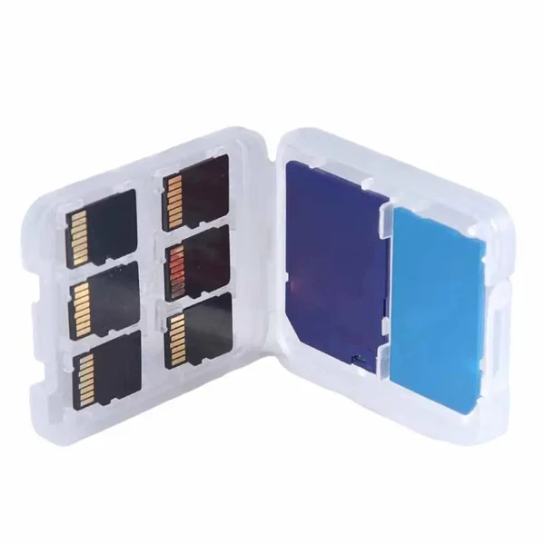 Waterproof SD Card Case Holder Hard Case Storage Box Clear Plastic Memory Card Case for SD/SDHC/SDXC/Micro SD/TF Card 2