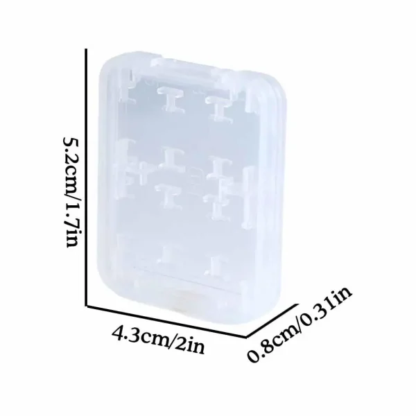 Waterproof SD Card Case Holder Hard Case Storage Box Clear Plastic Memory Card Case for SD/SDHC/SDXC/Micro SD/TF Card 6