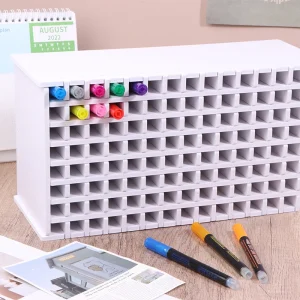 Art Marker Storage Rack For 72/120 Markers, Watercolour Brushes Pens Color Pencils Organizer Holder For Desk 1