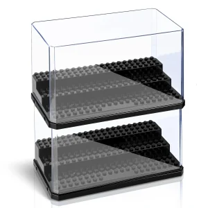 Acrylic Minifigures Display Case, Stackable and Dustproof Building Block Display Box for Lego Action Figure Toys Storage 1