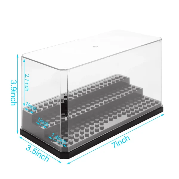 Acrylic Minifigures Display Case, Stackable and Dustproof Building Block Display Box for Lego Action Figure Toys Storage 3